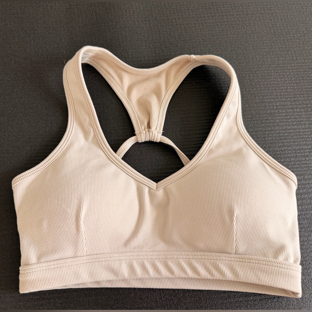 Bombshell Sportswear Ribbed Beige Cut-Out Briefs
